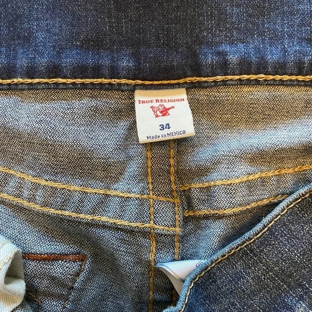 True Religion-Men's Rocco Relaxed Skinny‎ Jean-No Flap-Dark Wash- Size 34